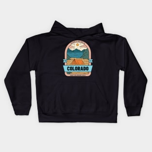 Keep Colorado Wild Retro Vintage Camping Kids Hoodie